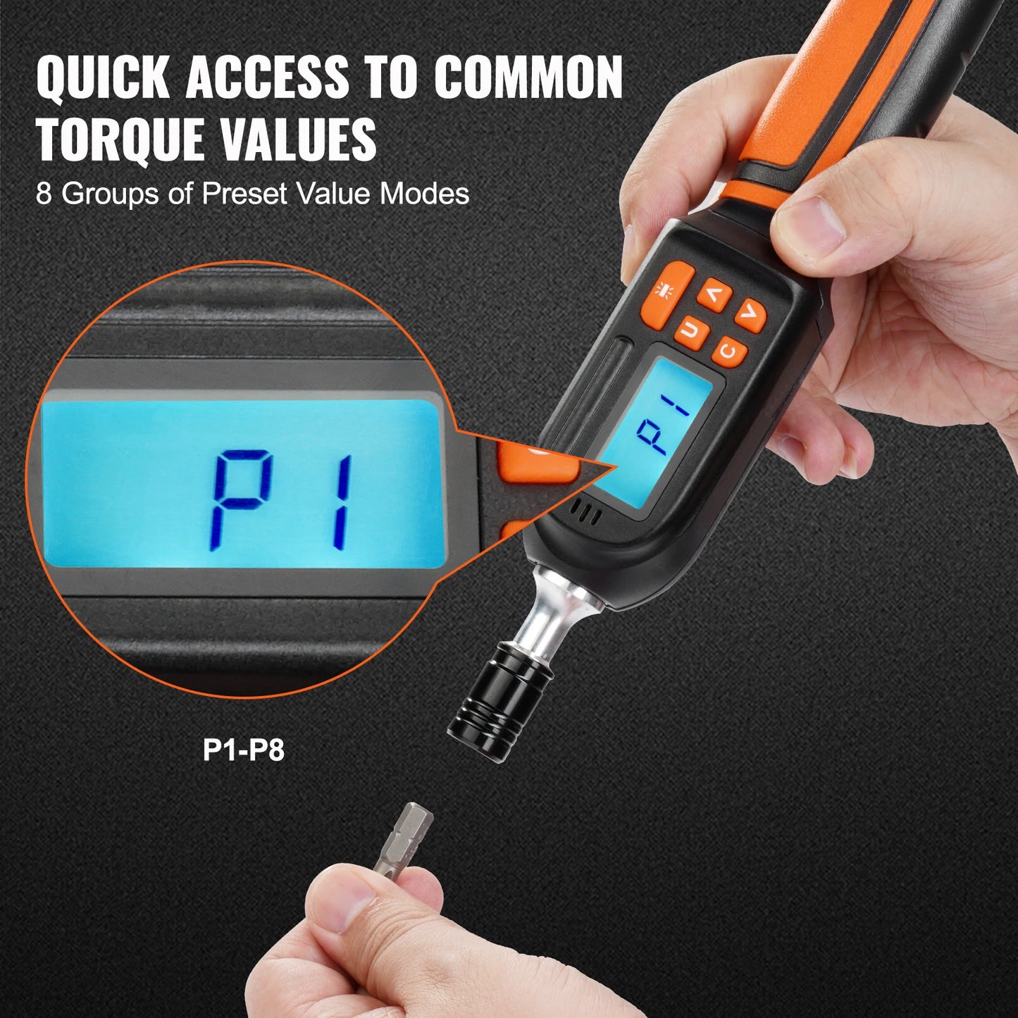 SucceBuy Digital Torque Screwdriver With LCD Display And Bits Case