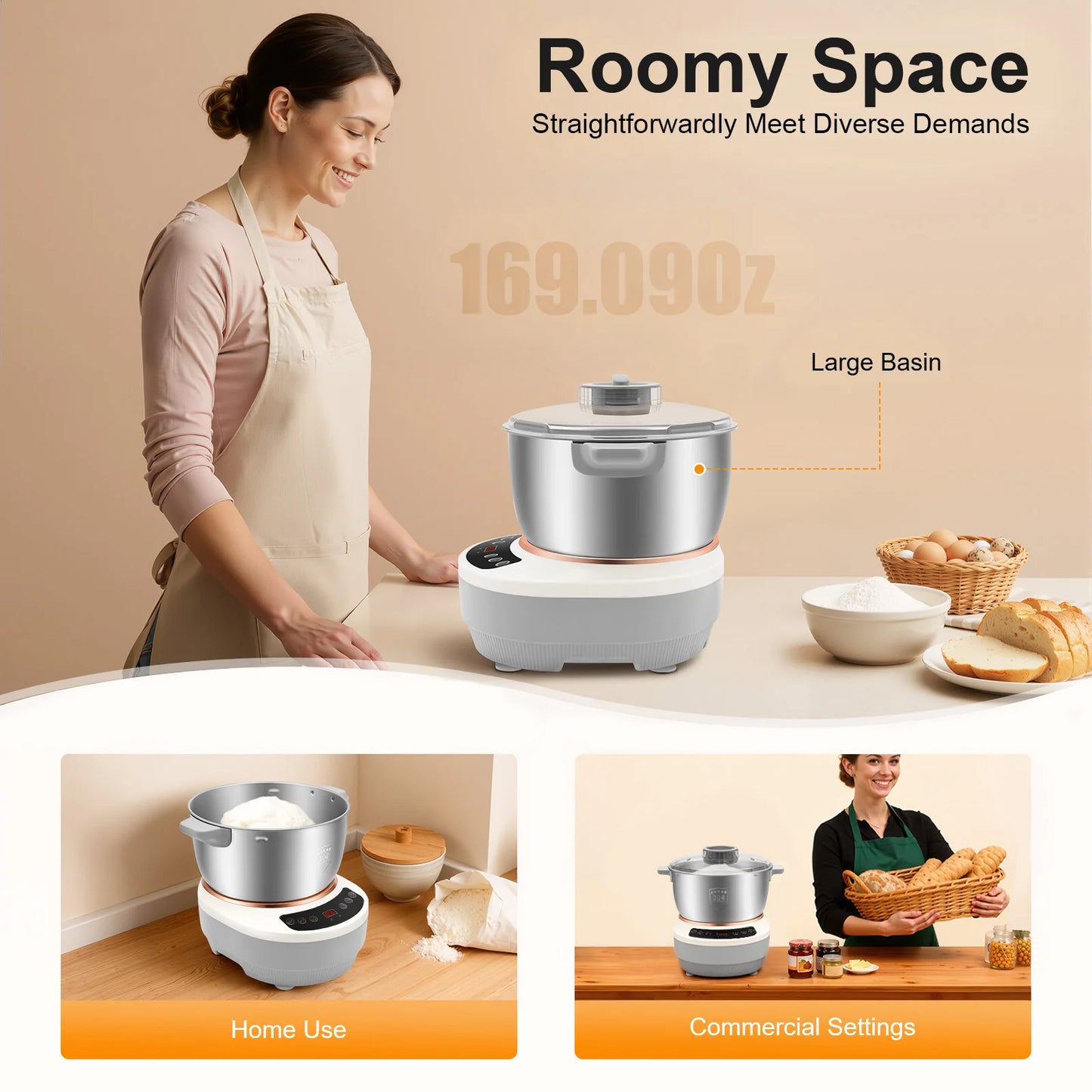 Electric Dough Mixer With Ferment Function For Pizza And Bread