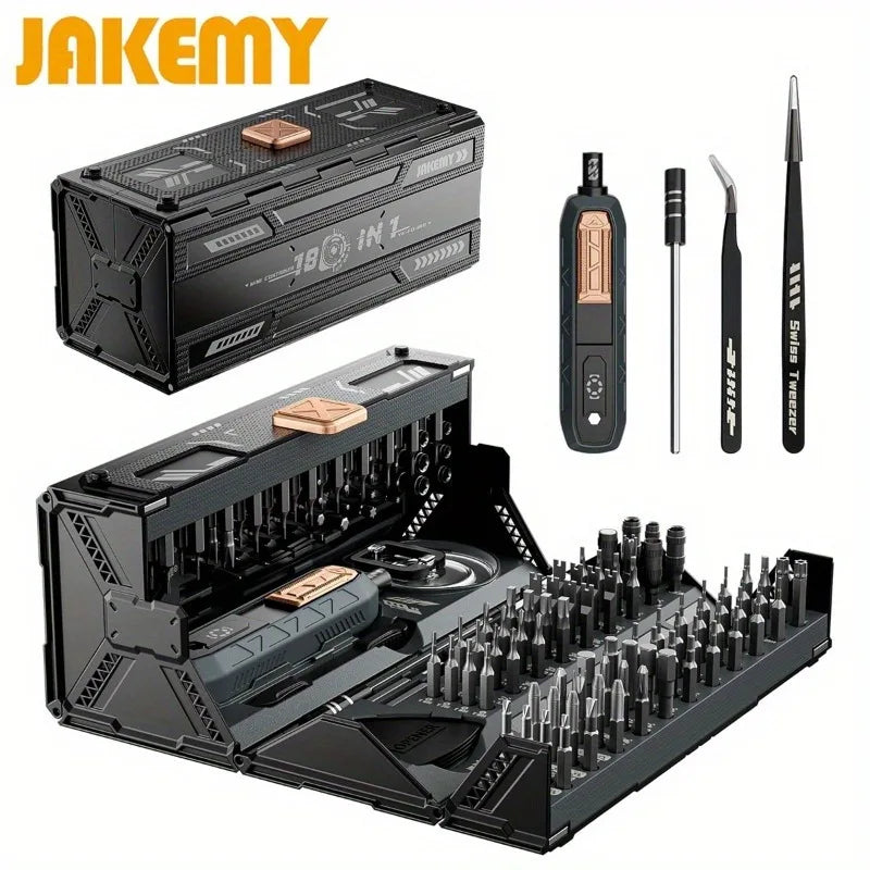 Jakemy 180 In 1 Magnetic Screwdriver Set For Repairs