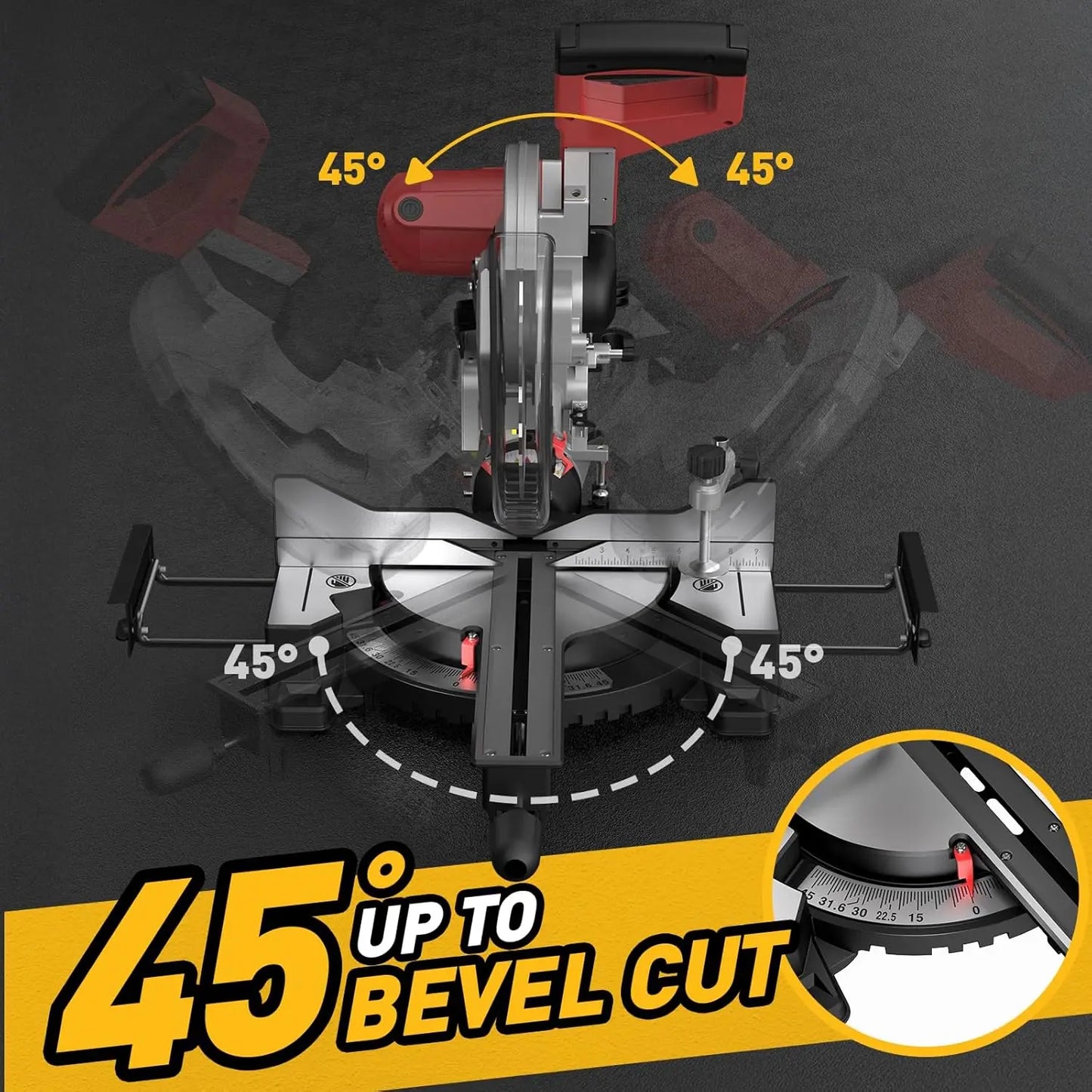 Marvtool JS-1207C3 Sliding Compound Miter Saw 15 Amp