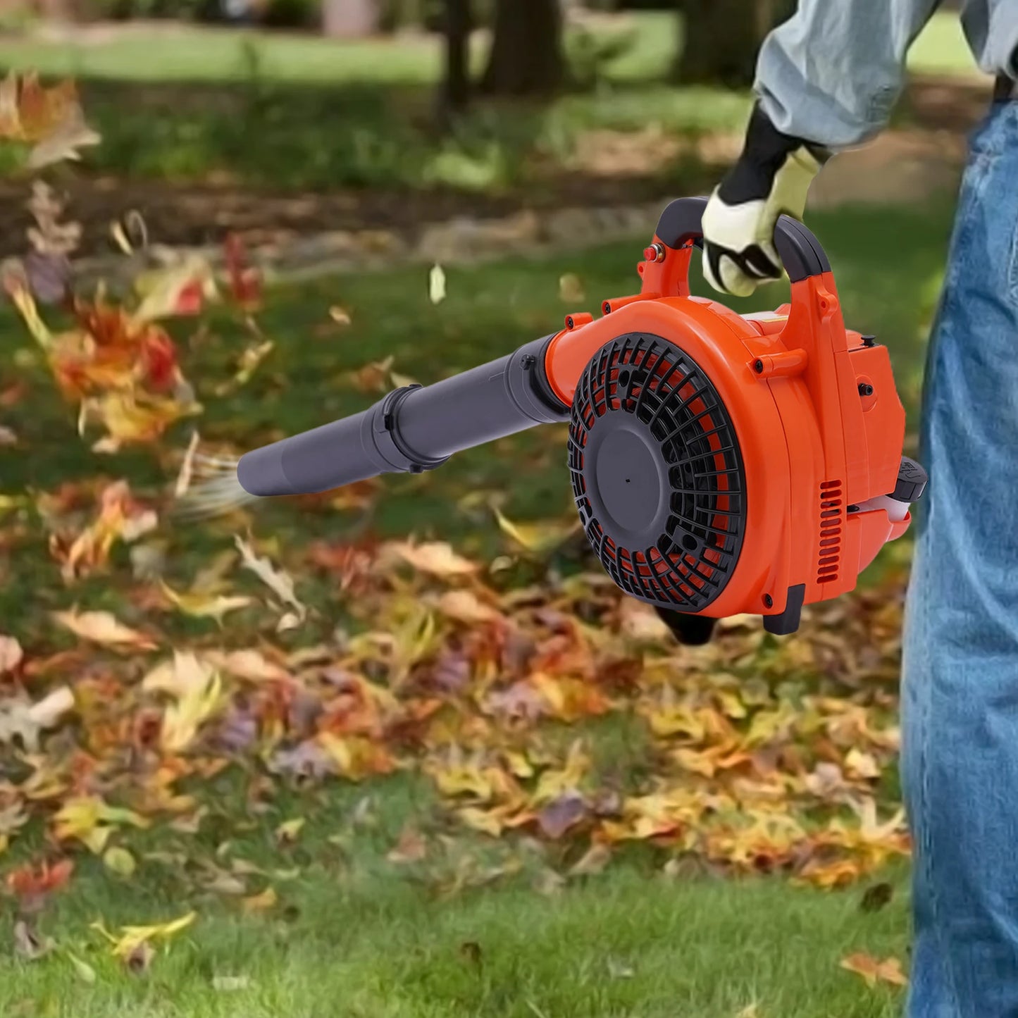 Gas Leaf Blower 25.4cc 2 Stroke Handheld Commercial Grade