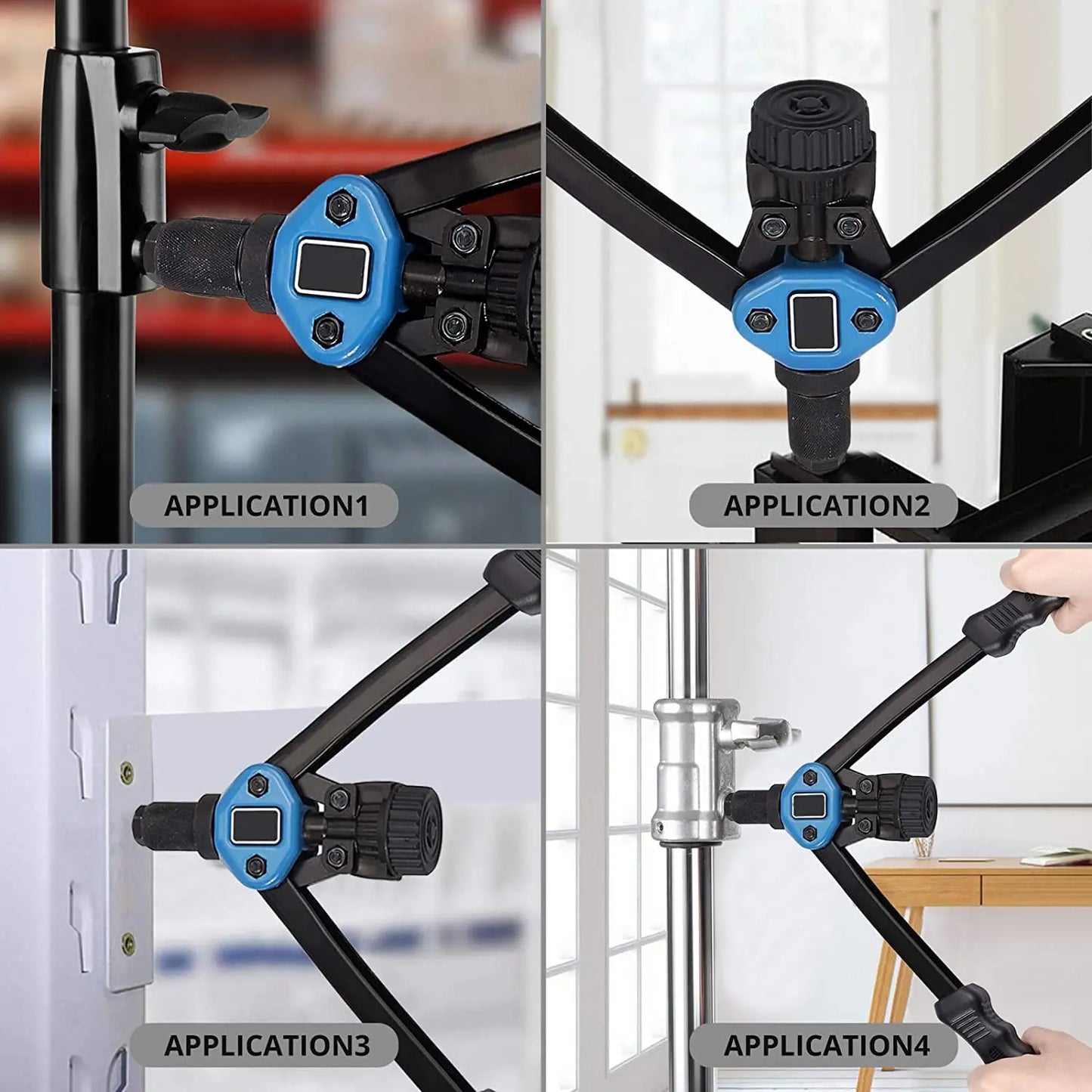 MEYOUTOWN Rivnut Tool Set Hand Riveter With 11 Mandrels