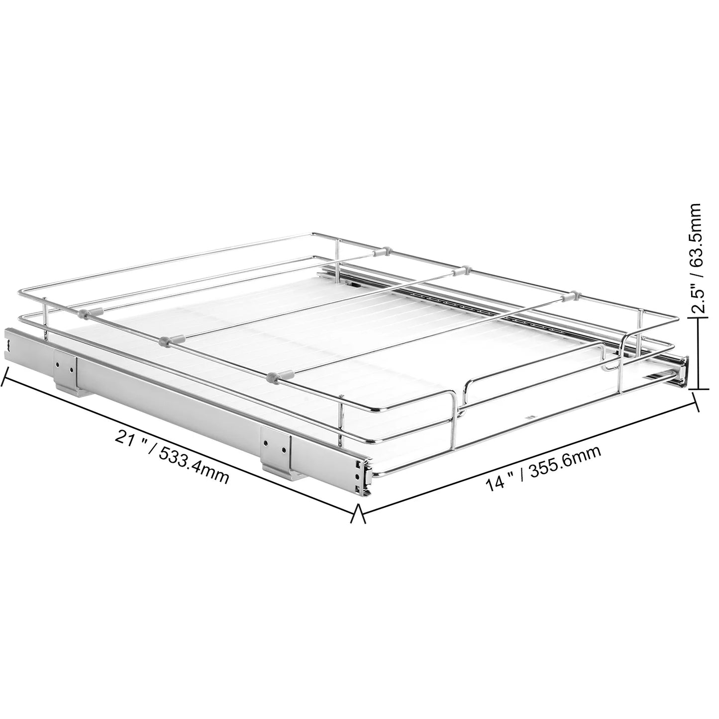 SucceBuy Pull Out Cabinet Organizer Chrome Plated Roll Out Drawers