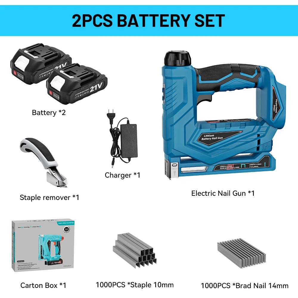 YEARTOP 2in1 Electric Nail Gun And Stapler For Makita 18V