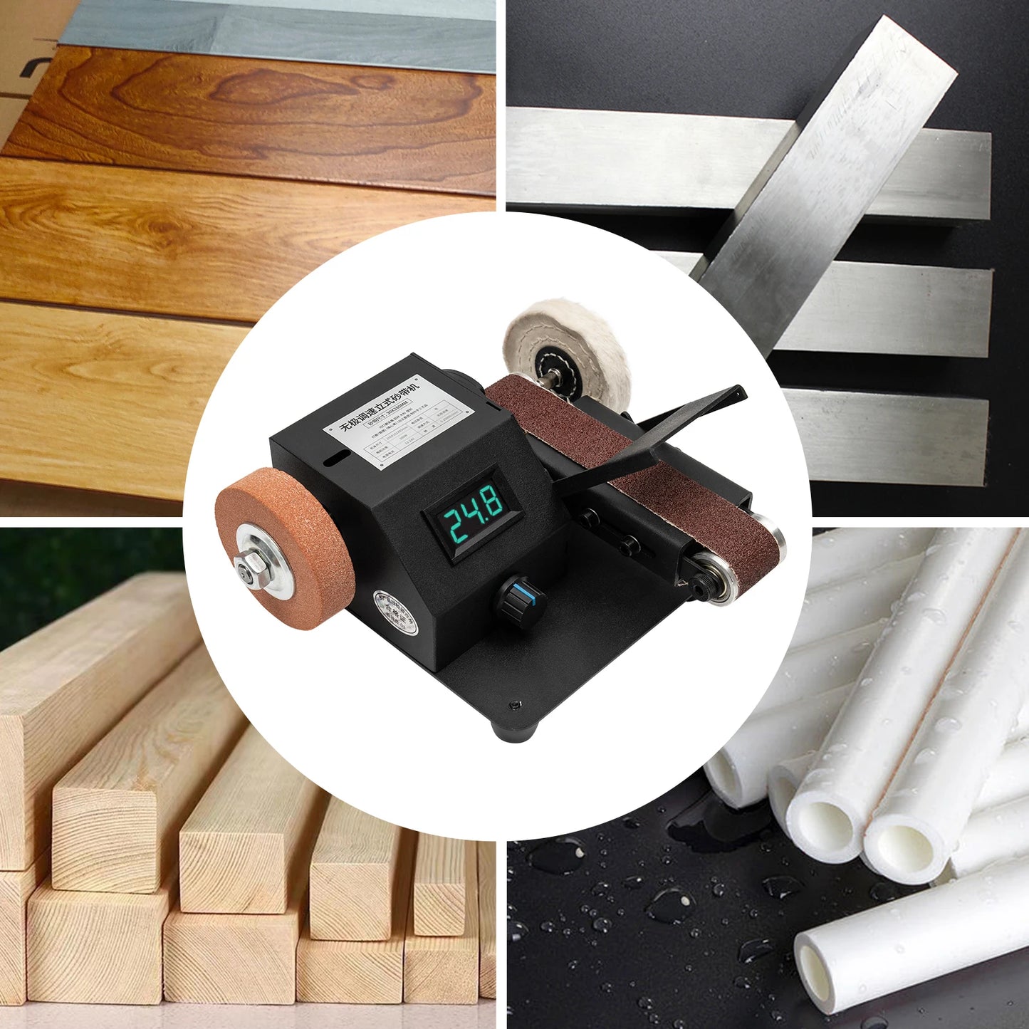 CNCEST 350W Mini Belt Sander for Knife Making and Sharpening
