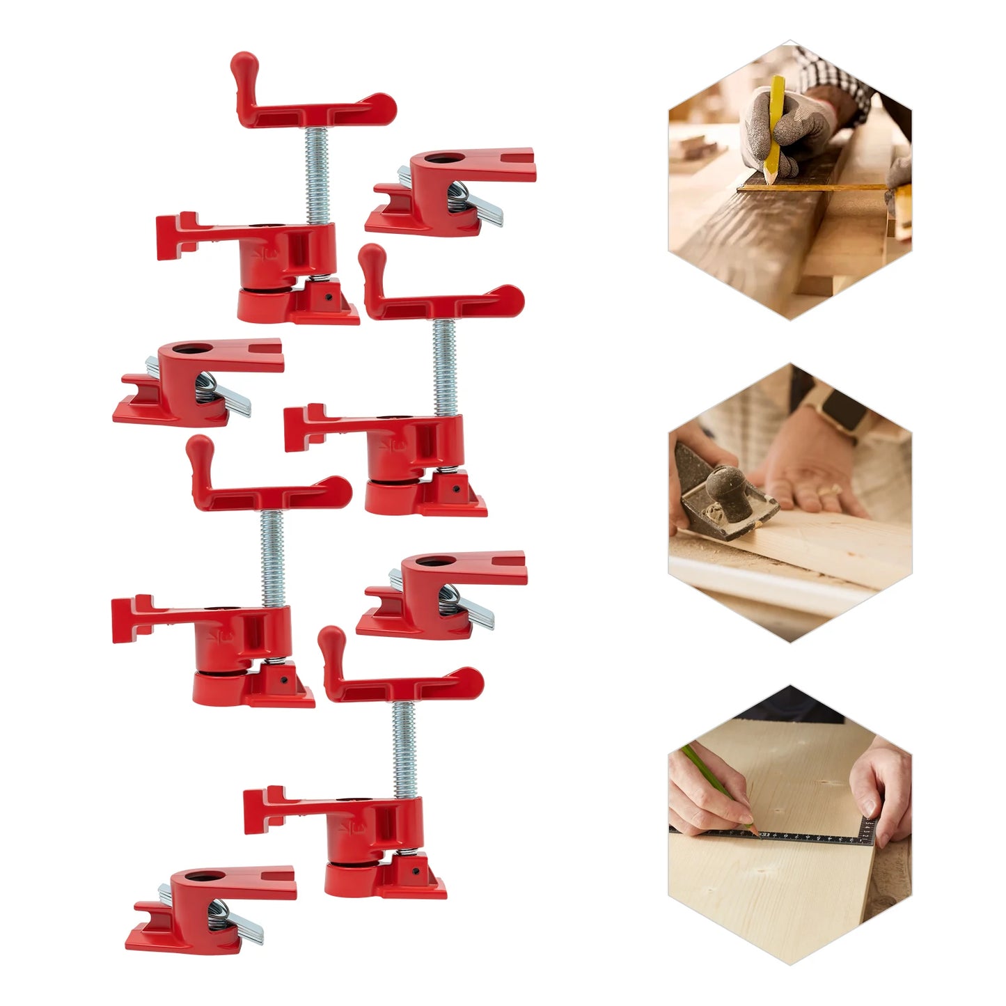 PRO Cast Iron Wood Gluing Pipe Clamp Set 4 Pack