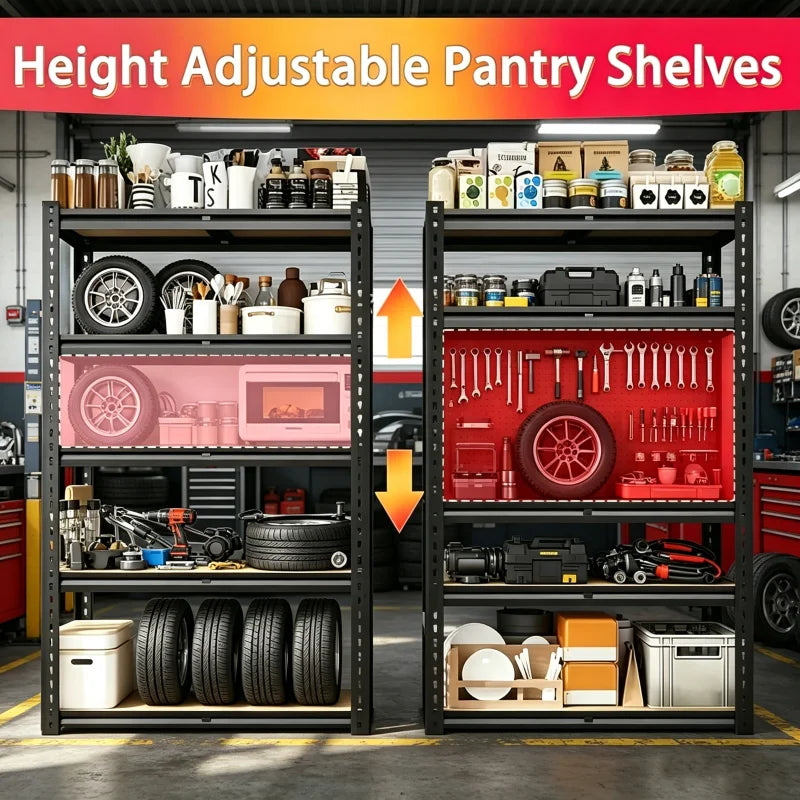 Heavy Duty Metal Shelving Unit 2000 Lbs Capacity Garage Storage