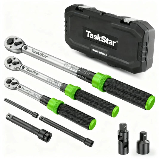 3 Piece Dual Scale Torque Wrench Set With Click Mechanism