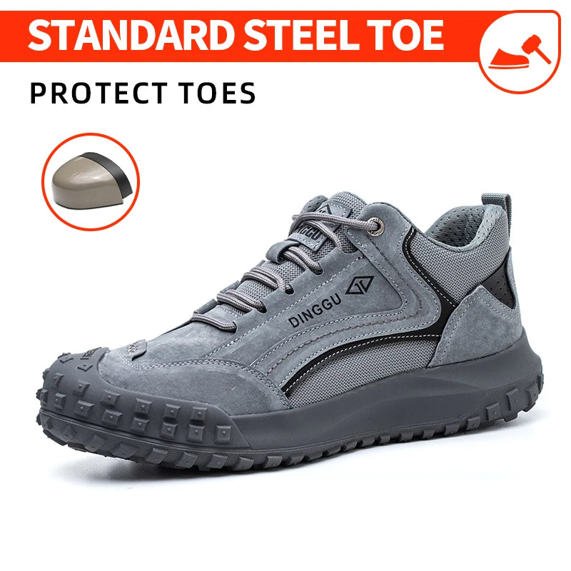 Men's Steel Toe Anti Puncture Industrial Work Boots