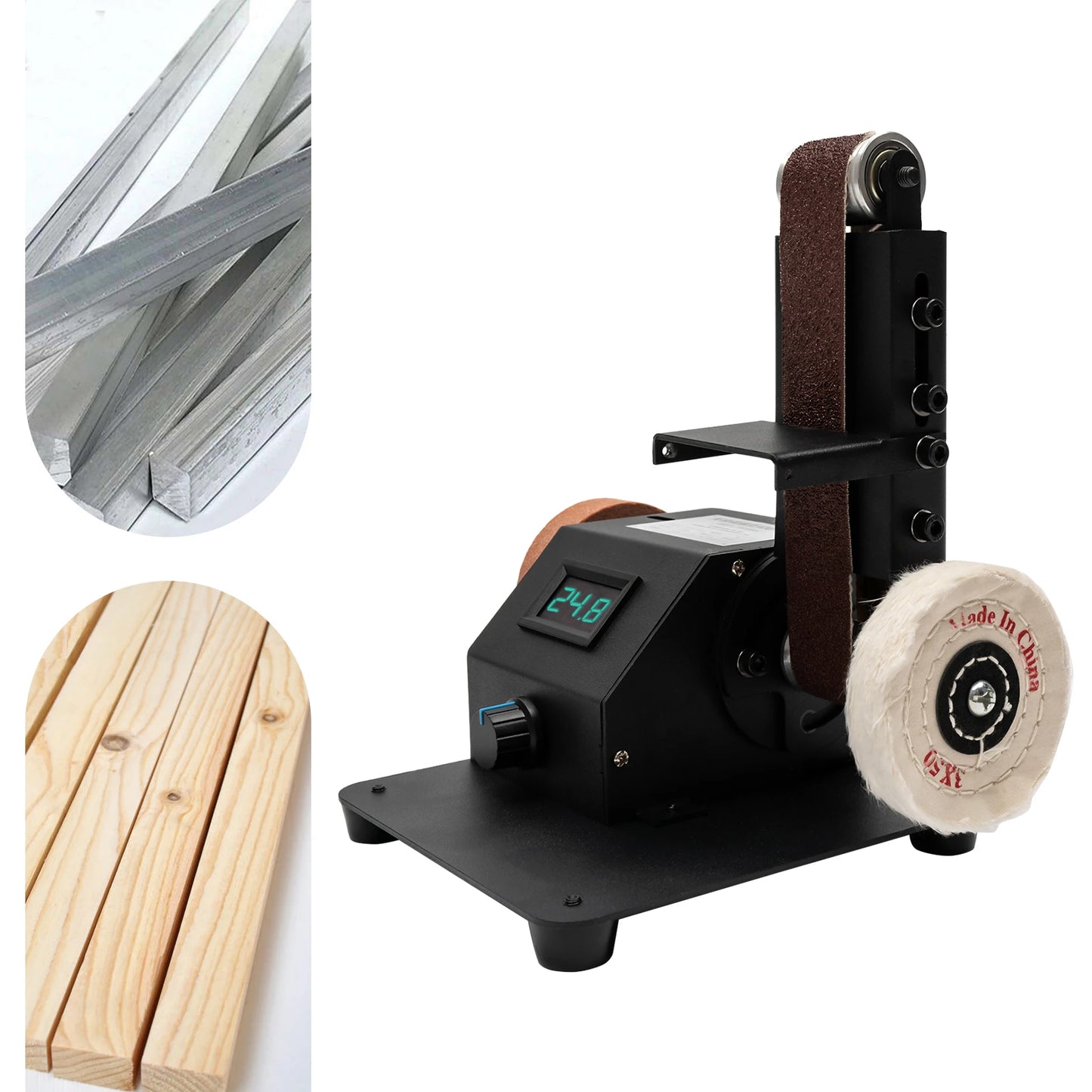 CNCEST 350W Mini Belt Sander for Knife Making and Sharpening