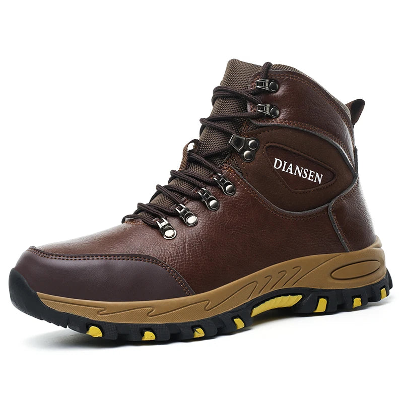 VEIGAR Waterproof Leather Safety Boots For Men Indestructible AntiPuncture