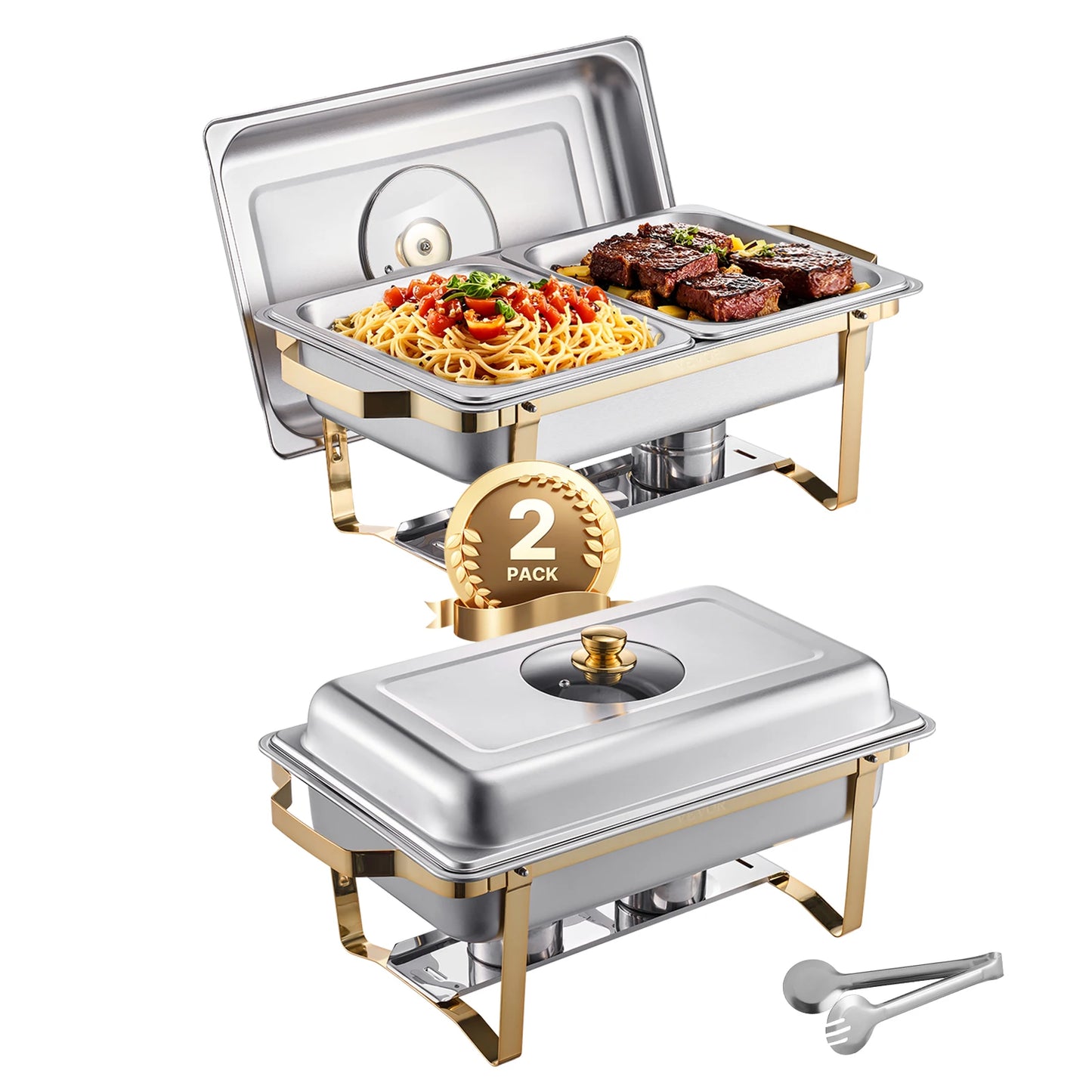 SucceBuy Stainless Steel Chafing Dish Buffet Catering Warmer Set