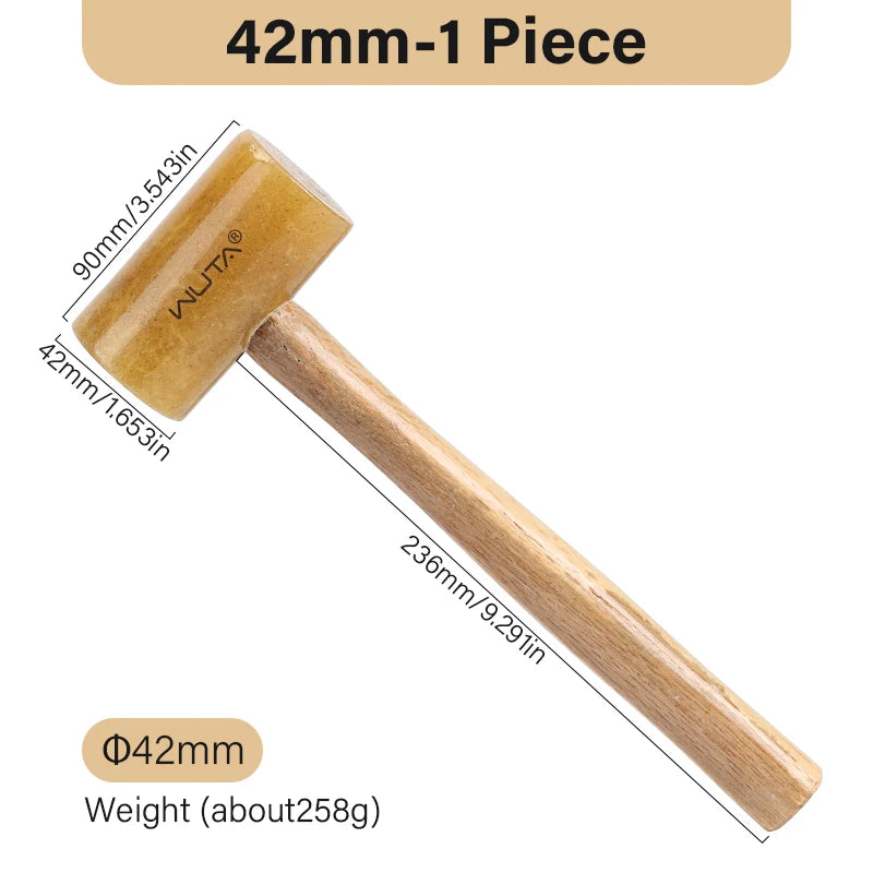 WUTA Rawhide Head Mallet Leather Craft Hammer For Jewelry Making