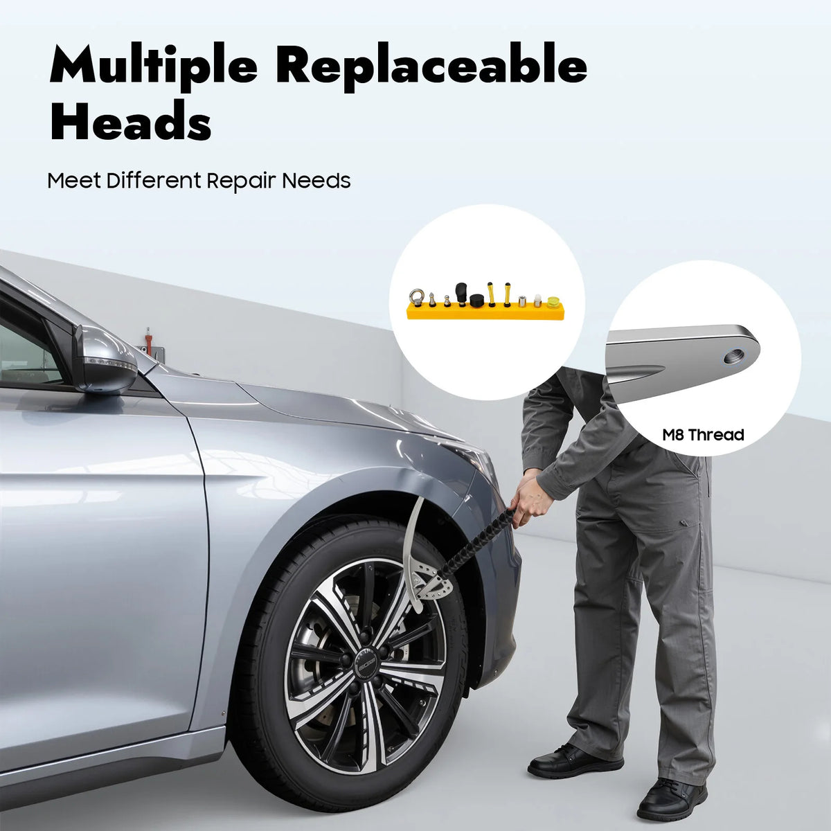 Bymaocar Adjustable Car Fender Repair Tool Kit for Dent Removal