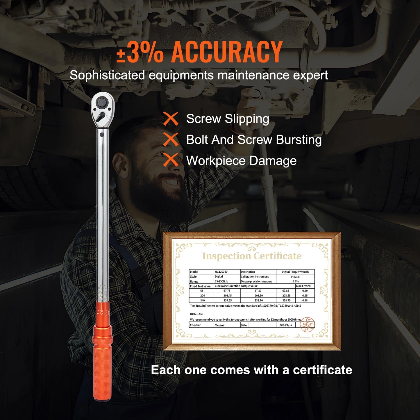 SucceBuy Mechanical Torque Wrench Set With Precision Pointer
