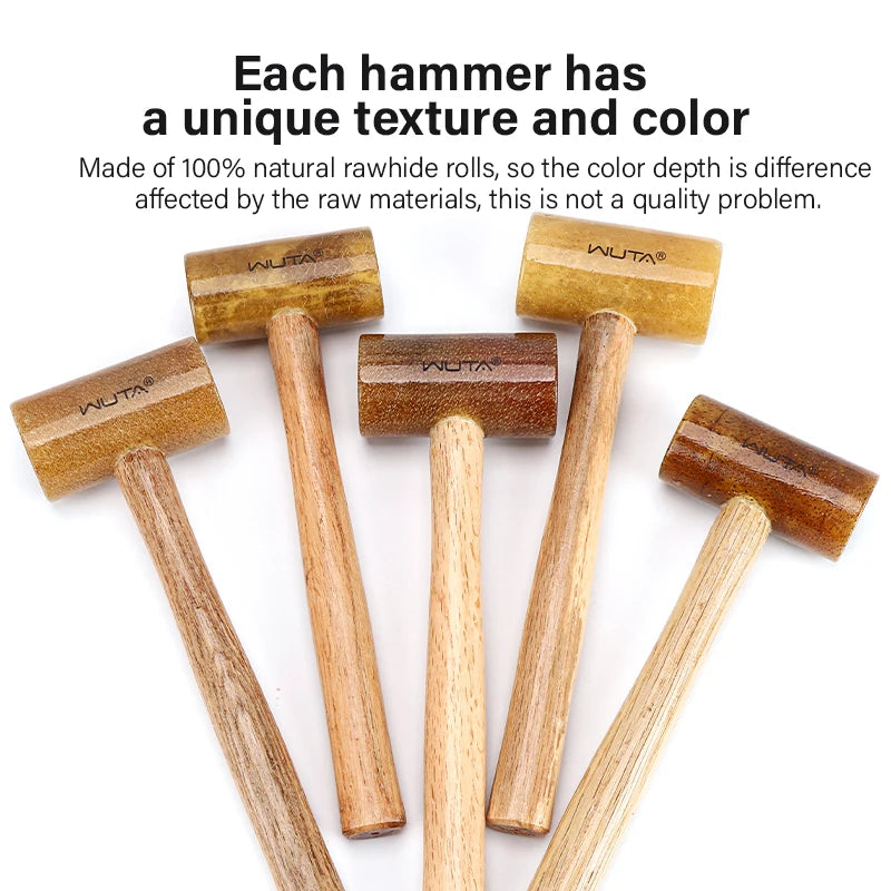 WUTA Rawhide Head Mallet Leather Craft Hammer For Jewelry Making