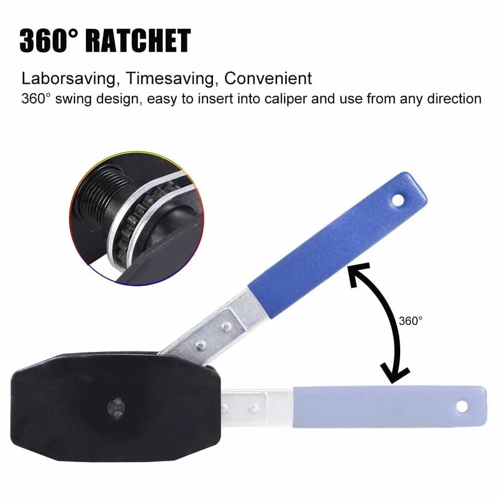 Brake Piston Caliper Press Tool 360 Degree Ratchet Pad Spreader