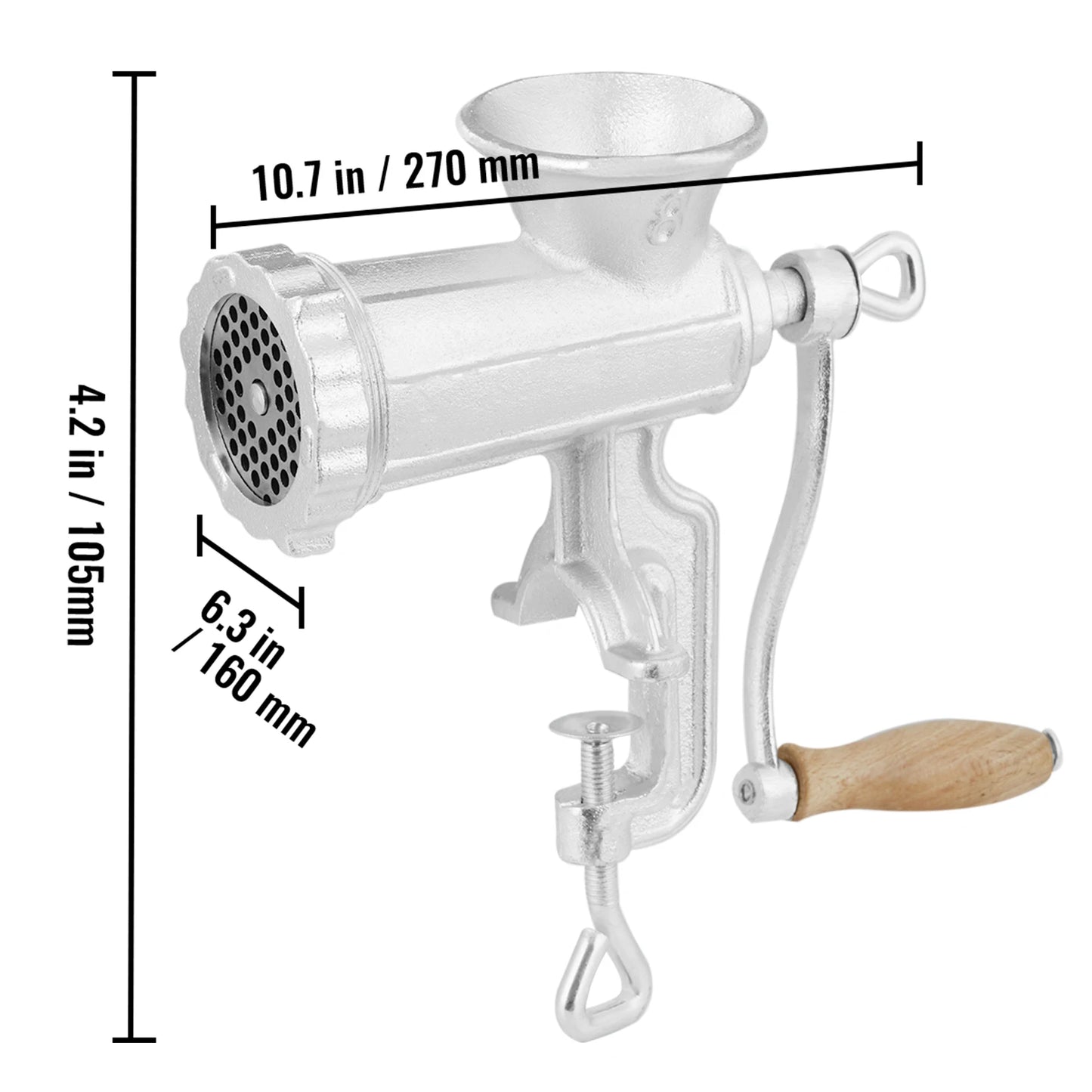 SucceBuy Manual Meat Grinder Cast Iron Clamp Sausage Maker