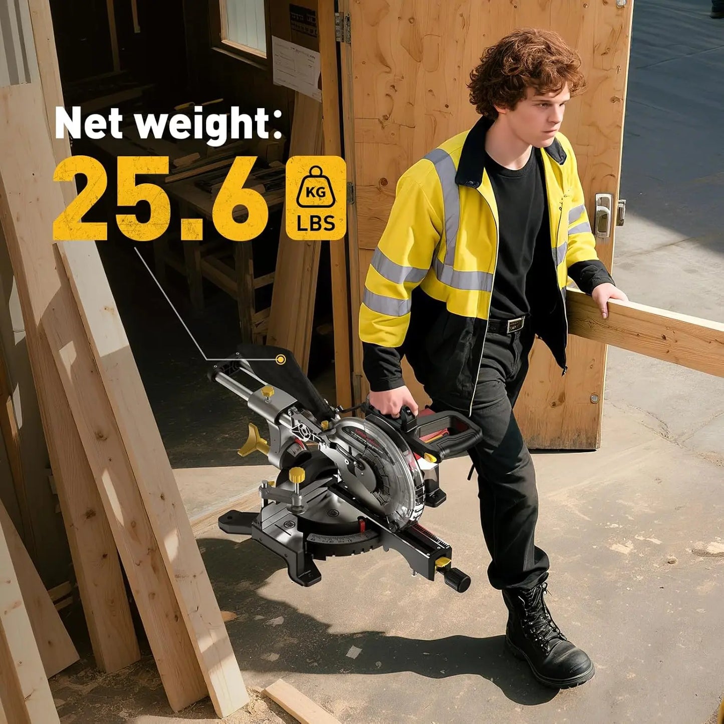Marvtool Compound Sliding Miter Saw 5 Amp 0 To 45 Bevel