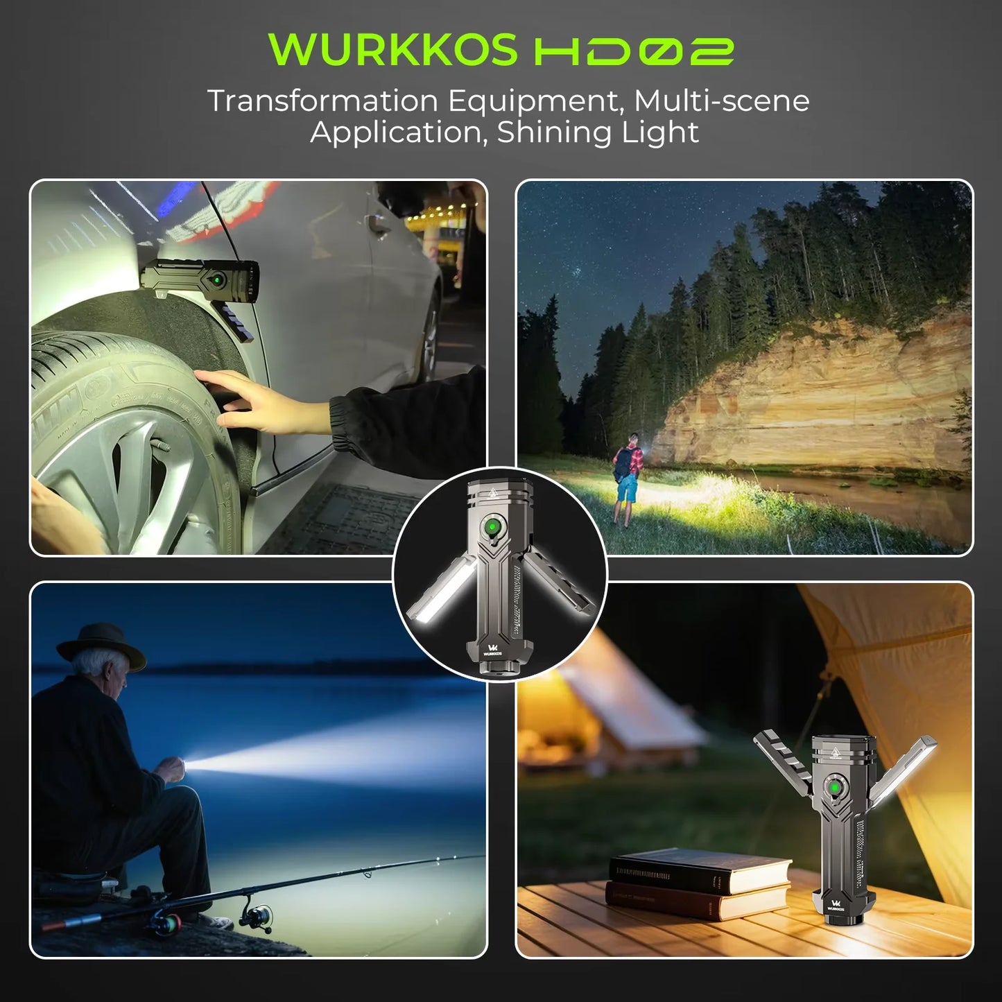 Wurkkos HD02 800 LM Portable LED Camping Lantern Flashlight