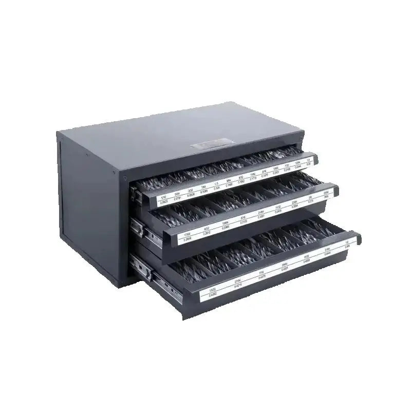 SucceBuy Drill Bit Dispenser Cabinet Three Drawer Organizer Steel Storage