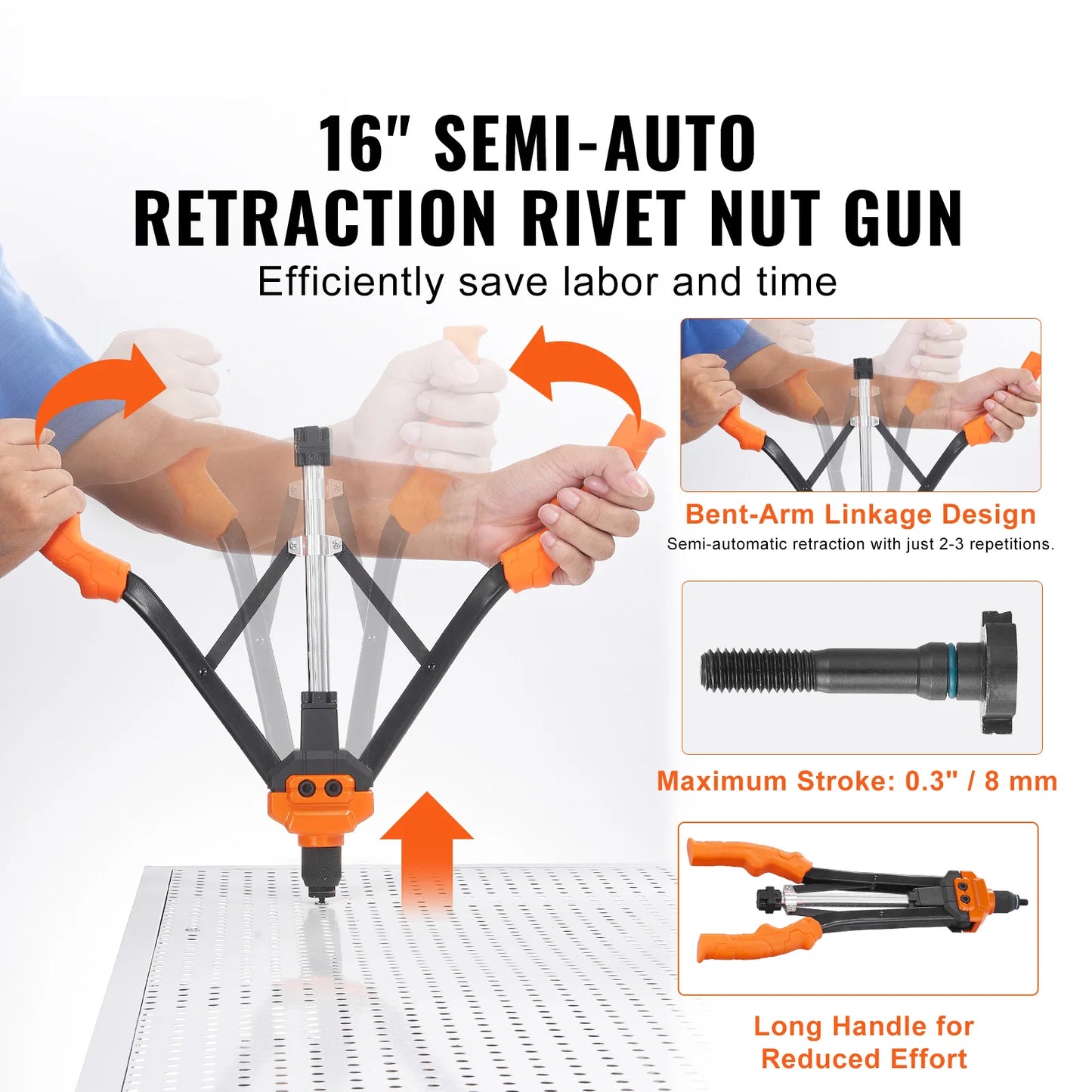SucceBuy Rivet Nut Tool Kit With Mandrels Carrying Case