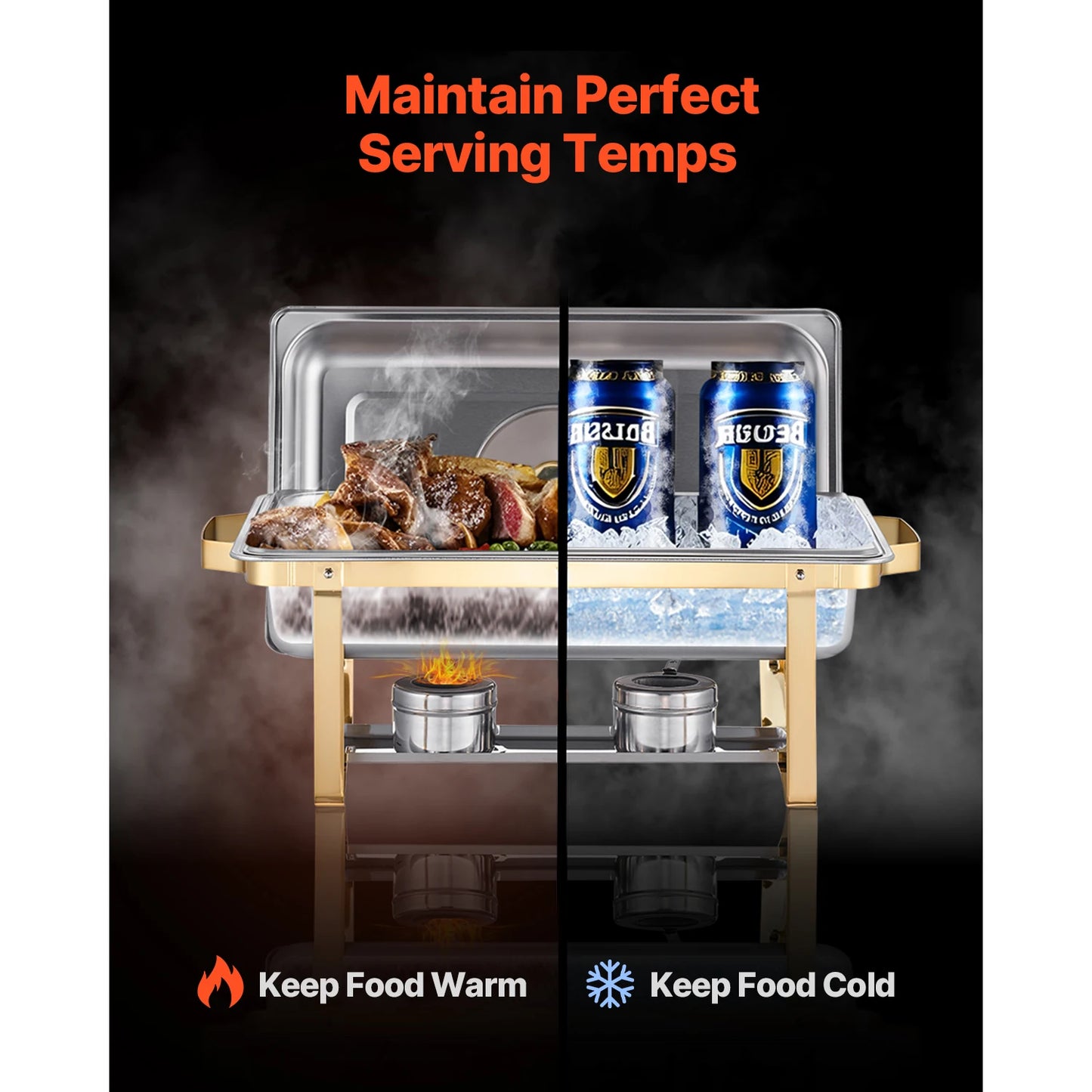 SucceBuy Stainless Steel Chafing Dish Buffet Catering Warmer Set
