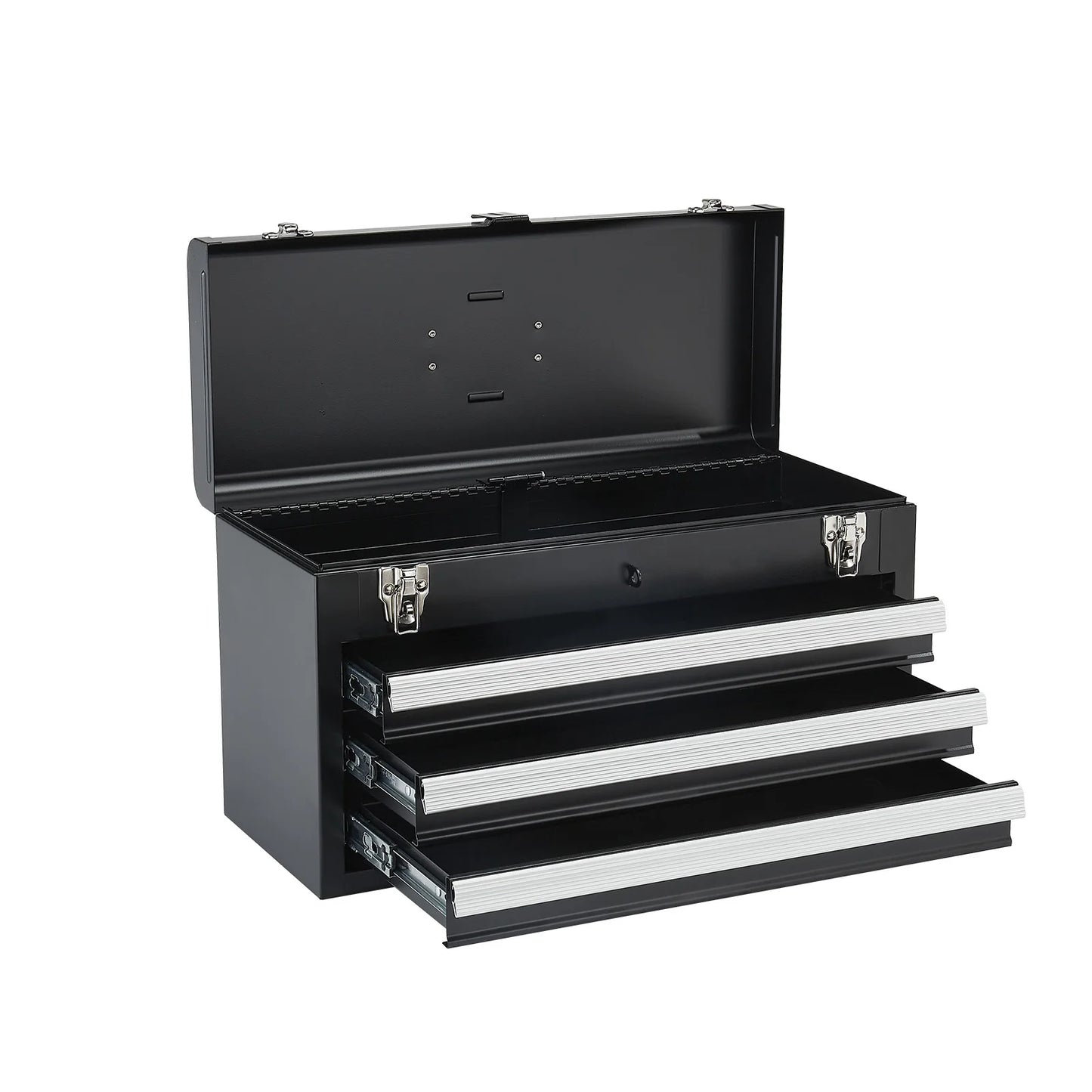 SucceBuy 3-Drawer Metal Tool Box With EVA Liners Organizer