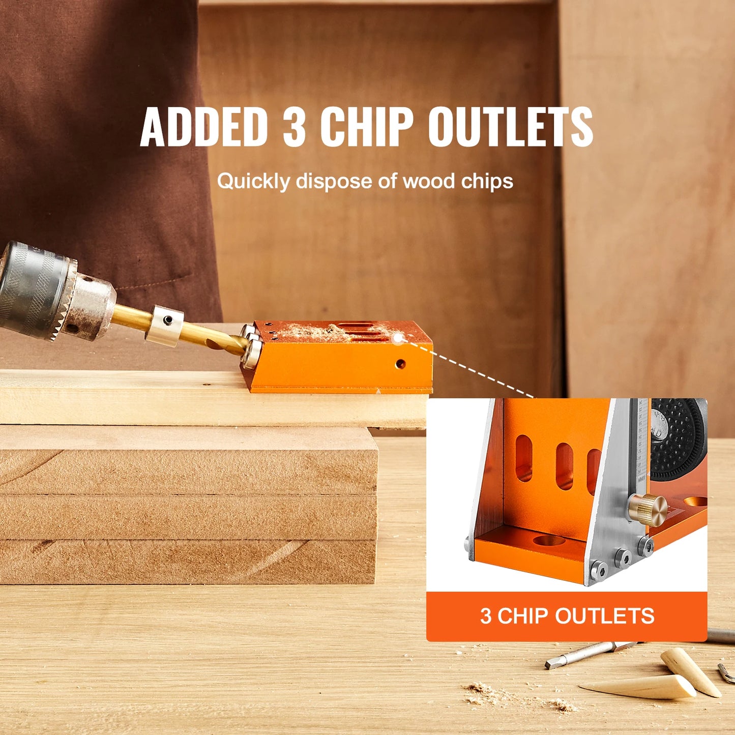 SucceBuy Pocket Hole Jig Kit XRS030 Adjustable Drill Guide