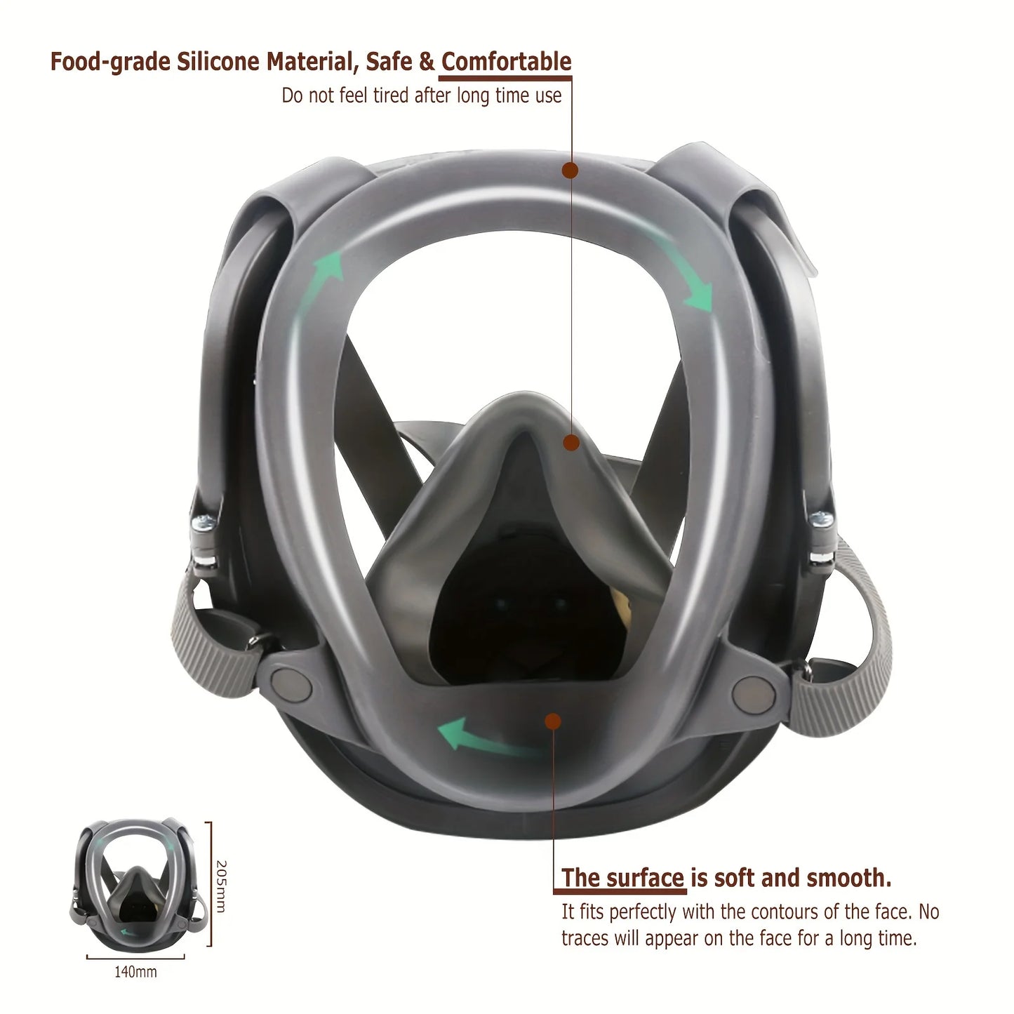 6800 Full Face Respirator for Paint Woodworking and Dust Protection
