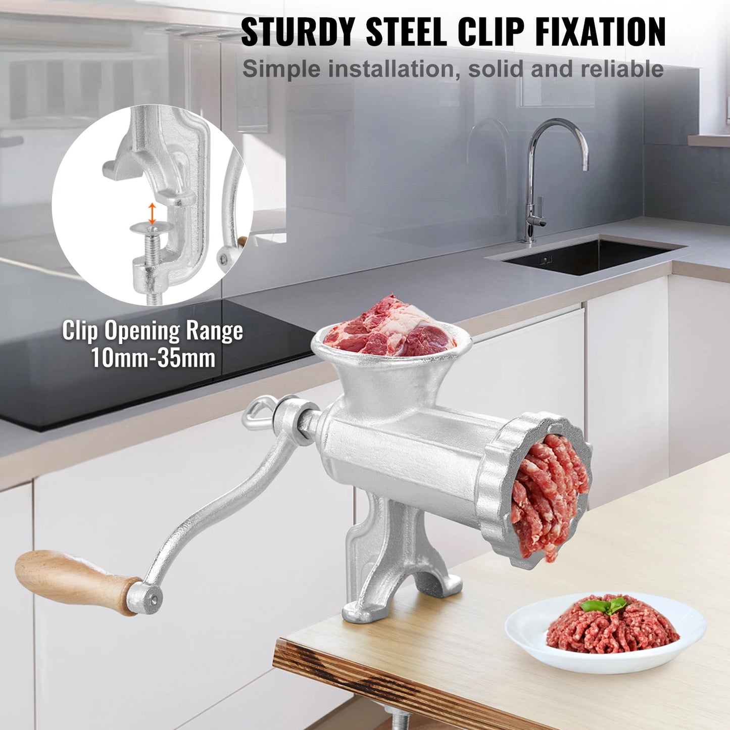 SucceBuy Manual Meat Grinder Cast Iron Clamp Sausage Maker