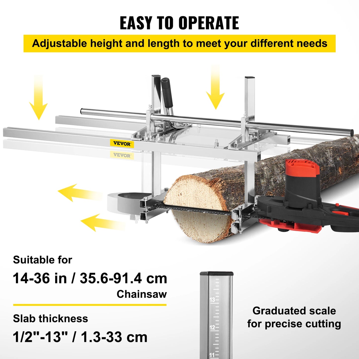 Chainsaw Mill For Planking And Milling Portable Aluminum Steel Bar