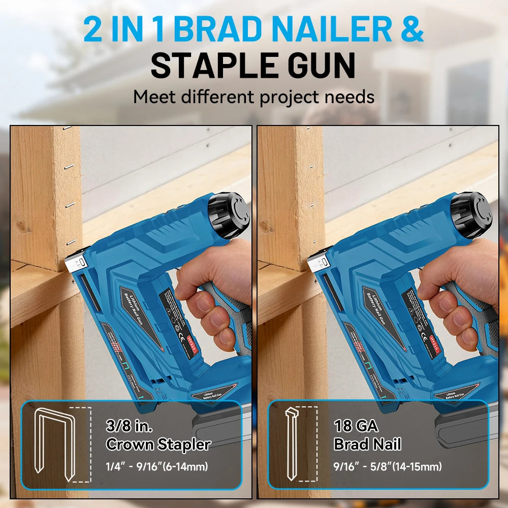 YEARTOP 2in1 Electric Nail Gun And Stapler For Makita 18V